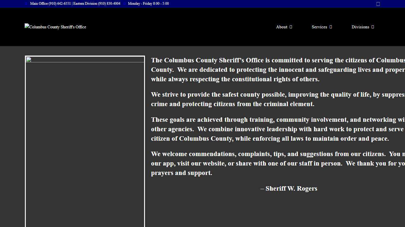 Columbus County Sheriff's Office - Dedicated To Serve