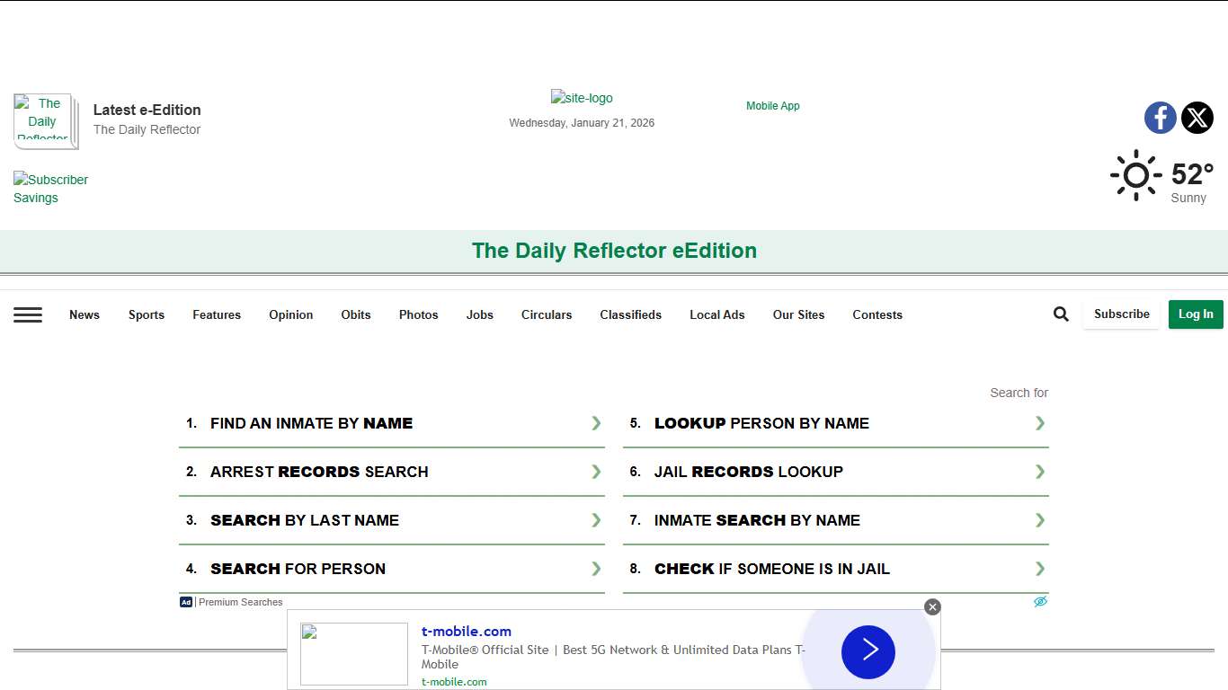 Jail Bookings | reflector.com